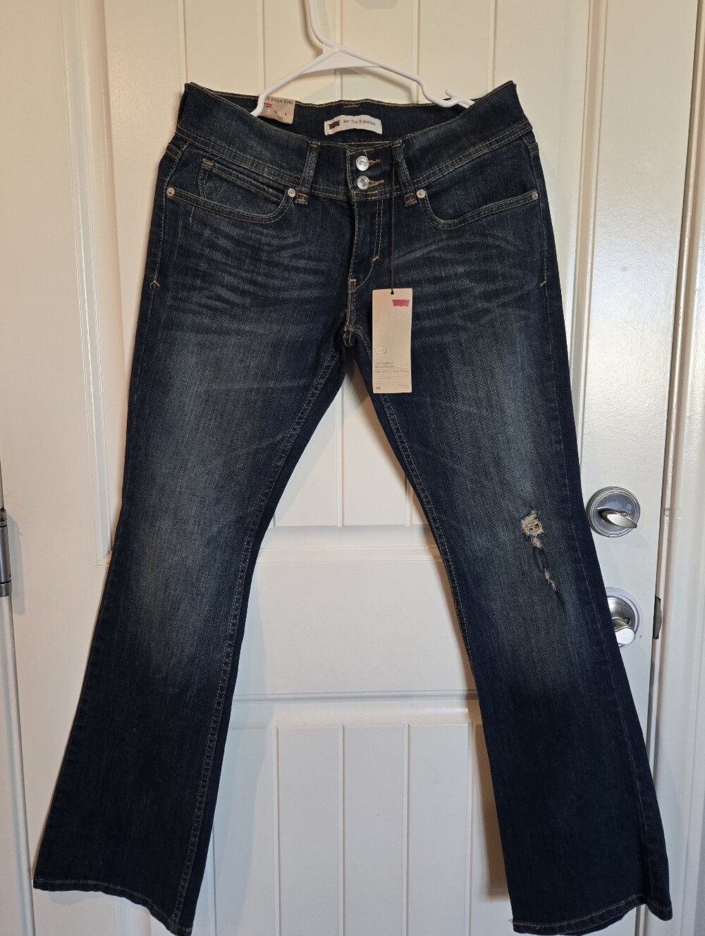 Levi's Dark Wash Bootcut Skinny Jeans Too Superlow-  Y2K JEANS